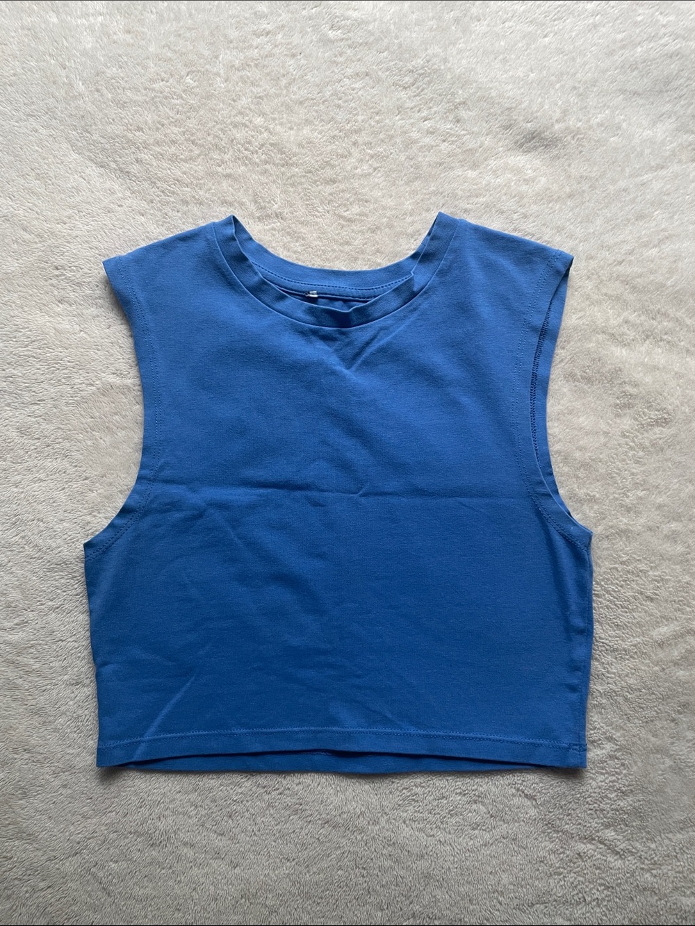 Zara blue cropped tank top